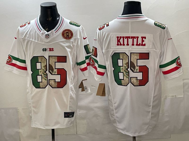 Men 2026 San Francisco 49ers #85 Kittle White three generations Nike Limited NFL Jersey style 009->kansas city chiefs->NFL Jersey